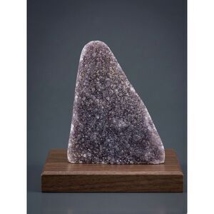 Natural Amethyst Druzy Quartz Cluster Self-Standing Muted Purple Sugar Crystals